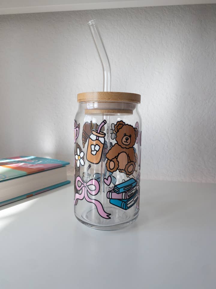 Gemütliche Buchliebhaber-Glastasse für den Großhandel von Be Bold Stay Bold