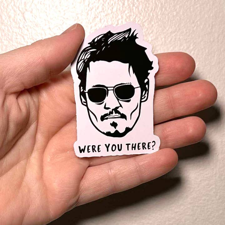 Estava Lá - Adesivo Johnny Depp /Ímã por atacado de Oily Graphic Creations