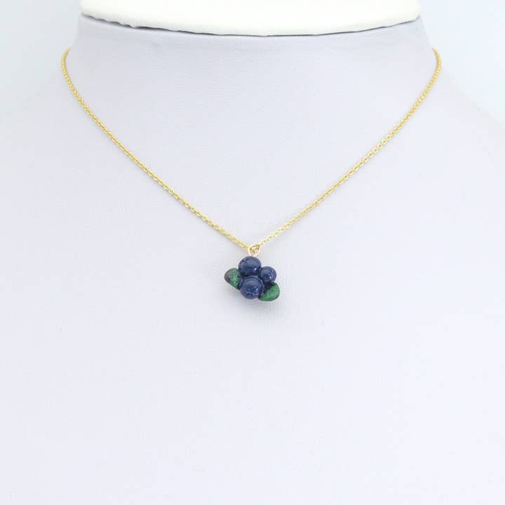 BestBeads&Beyond - Wholesale Individual Charm/Pendant - Cute Enamel Blueberry Charm Pendant, fruit charm, Sku#LK12441