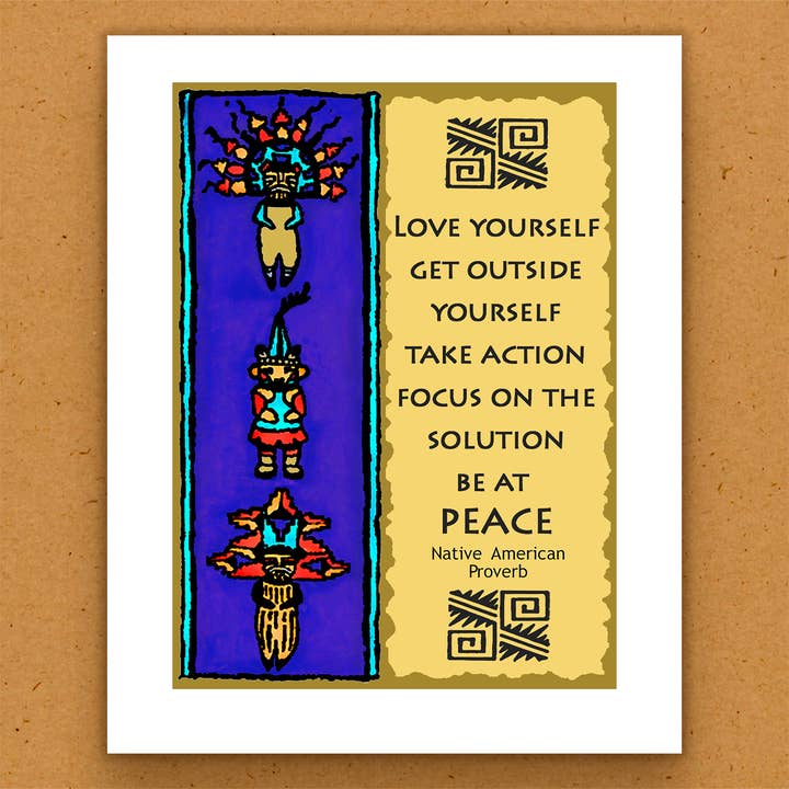 Handmade Art Print - Native American - Kachinas for wholesale by The Kaleidoscope Designs