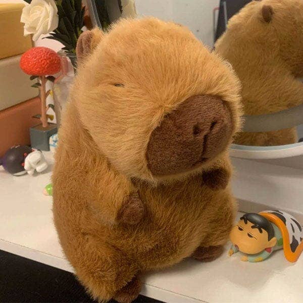 Showcase - Wholesale Stuffed/Plush Toy - Kids & Baby - Capybara 9" Kawaii Plush w/ Turtle Backpack Squishy Pillow Toy