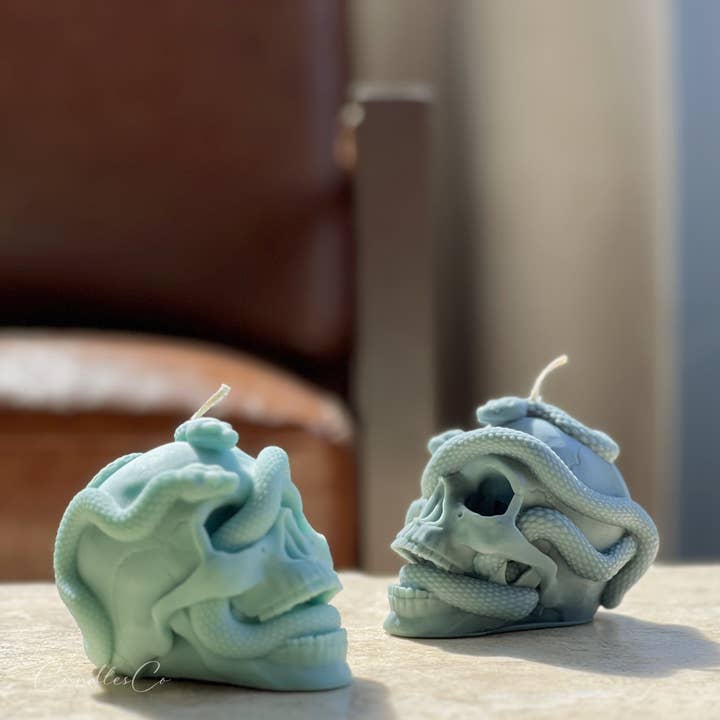 Snake Skull Soy Wax Candle , Halloween Decor and other Purchase Wholesale skull jar candle. Free Returns & Net 60 Terms on Faire trending on Faire.