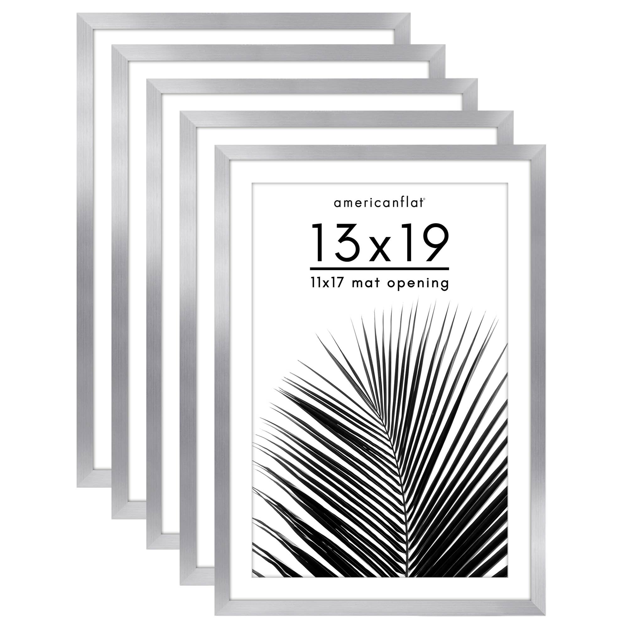 Americanflat - Wholesale Picture Frame - Americanflat 5 Pack Picture Frames With Mat Plexiglass Cover64