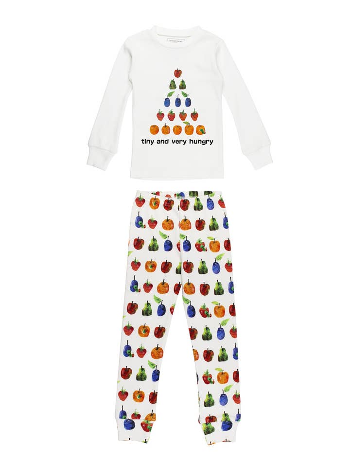 L'ovedbaby – Großhandel Schlafanzug-Set – Kinder – Kinder Bio-Langarm-Pyjama-Set in Still Hungry