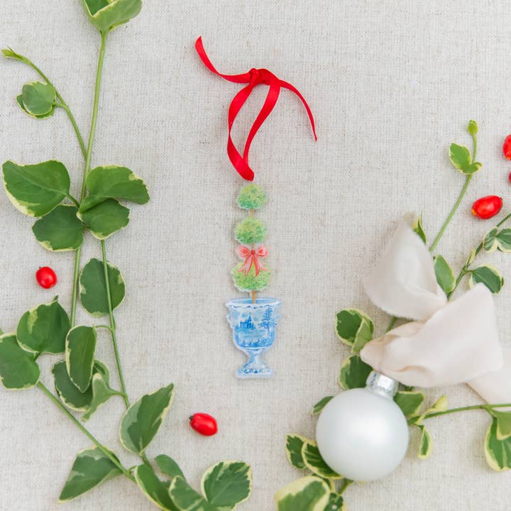 Simply Jessica Marie - Wholesale Ornament - Holiday Topiary Watercolor Ornament2