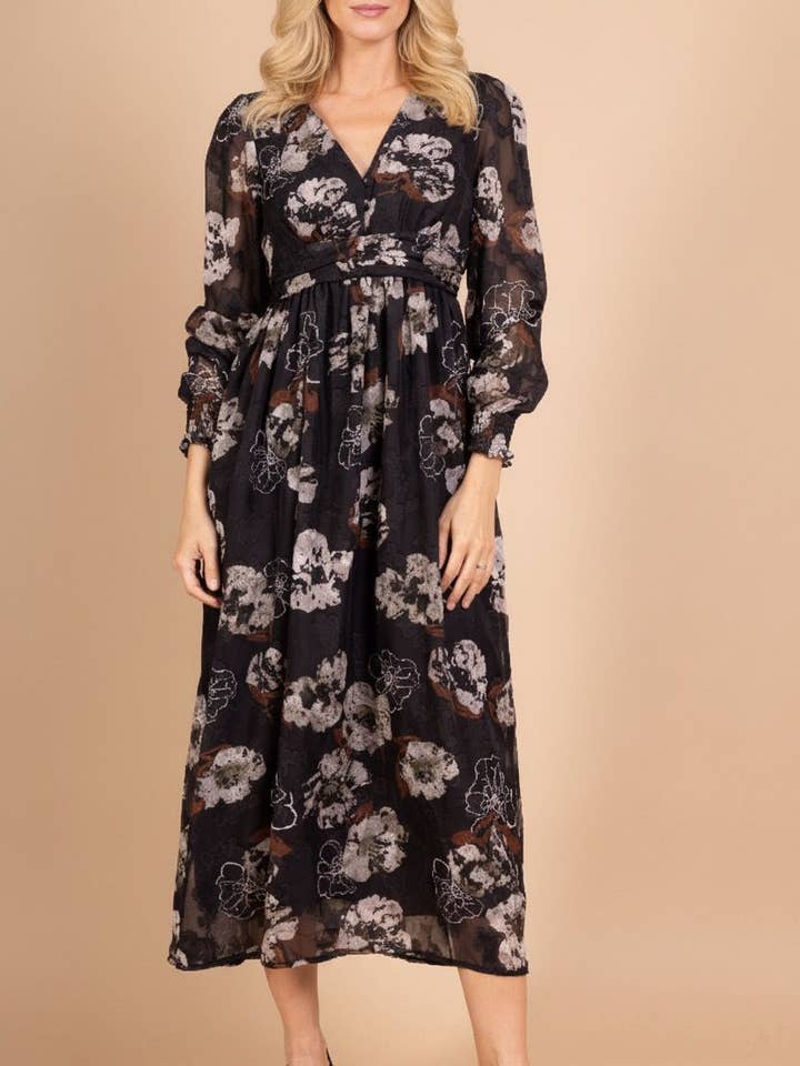 16033 Vestidos largos con estampado para venta al por mayor de Lilie Rose