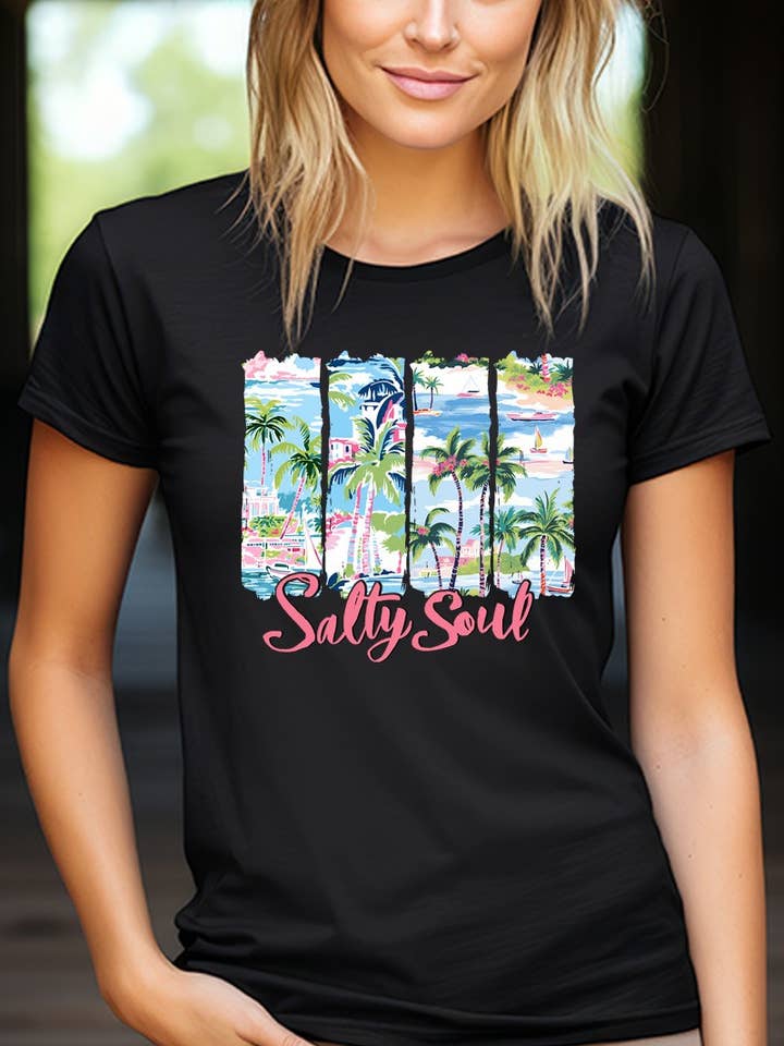 T-shirt graphique Salty Soul. pour la vente par DG WORLD