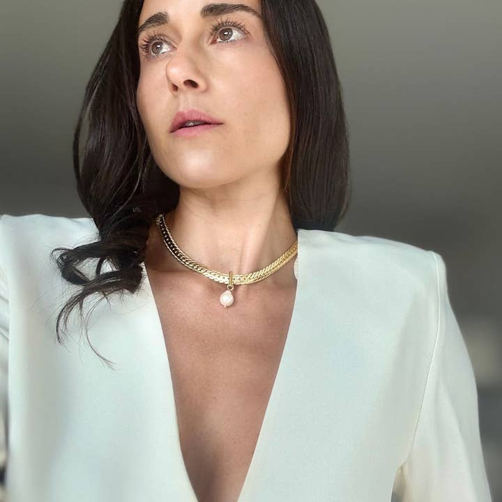 WILYMI Jewelry Co - Wholesale Pendant/Charm Necklace - 12mm Baroque Pearl Necklace | 18k Gold Filled12