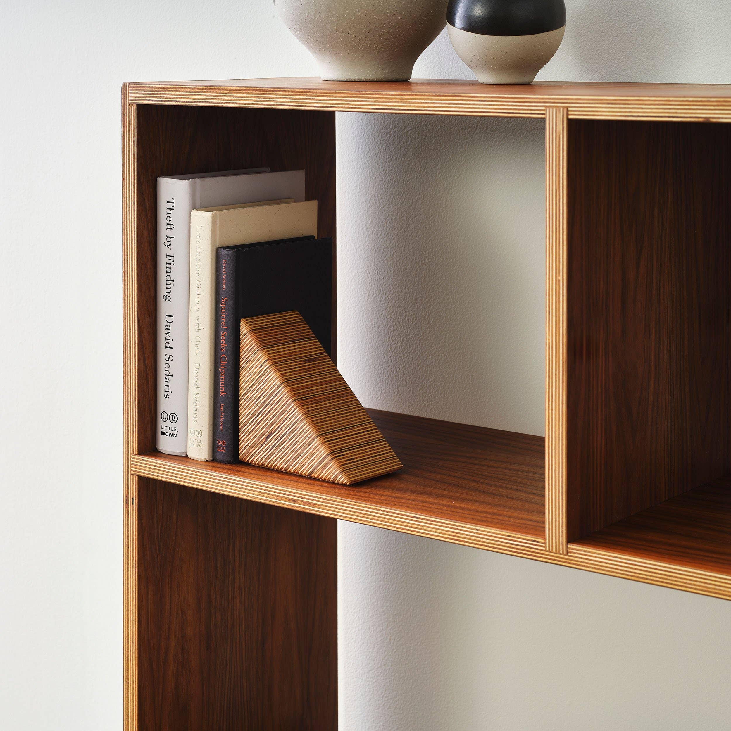 Relic Modern™ | Furniture & Objects - Wholesale Bookend - Modern Walnut & Baltic Birch Wood Bookends - Sold as a Pair5