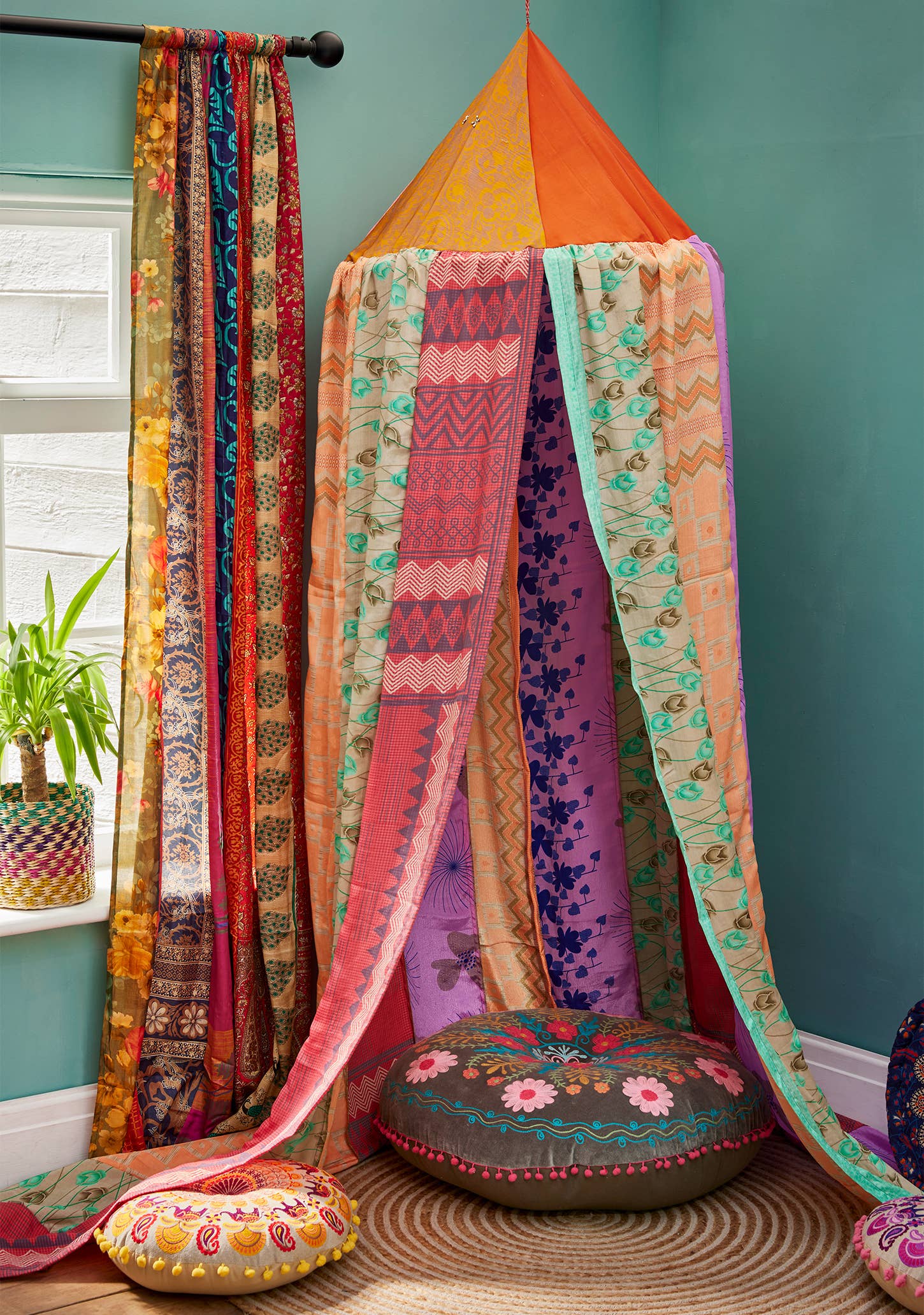 Namaste - Wholesale Curtain - Recycled Sari Canopy Curtain5