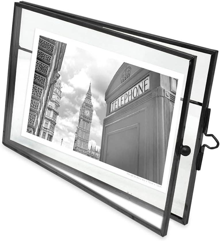 Isaac Jacobs International - Wholesale Picture Frame - Isaac Jacobs Metal Floating Photo Frame w/ Locket Bead Clasp32