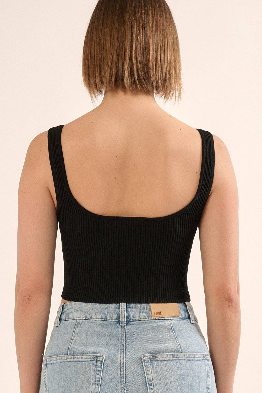 Promesa USA - Vendita all'ingrosso Canotta - Donna - Canotta con scollo rotondo in maglia a costine Shaper Fit19