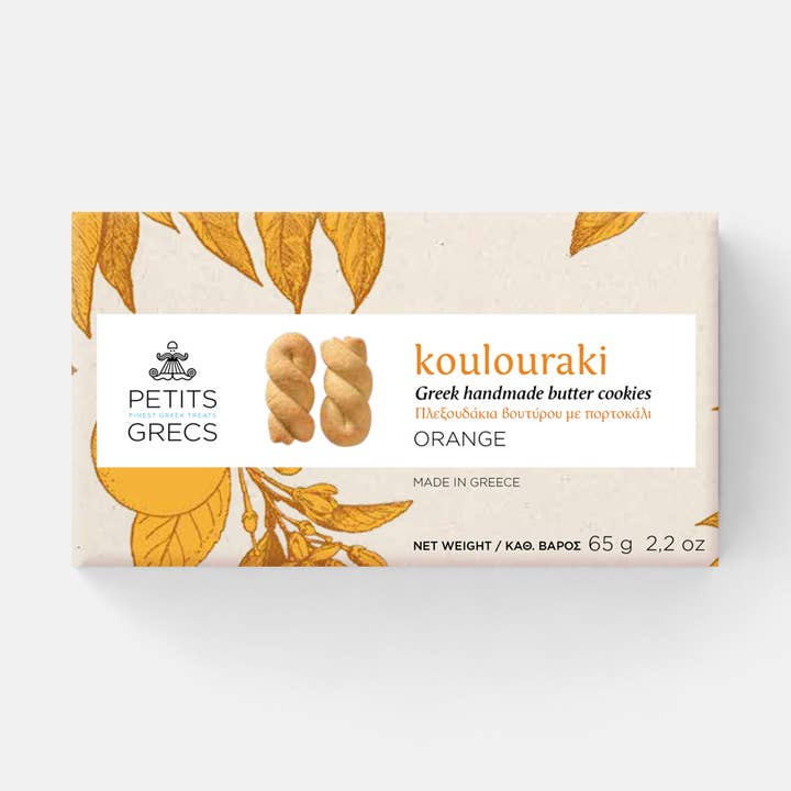 Mini Koulouraki Orange - Greek Handmade Butter Cookies for wholesale by PETITS GRECS P.C.