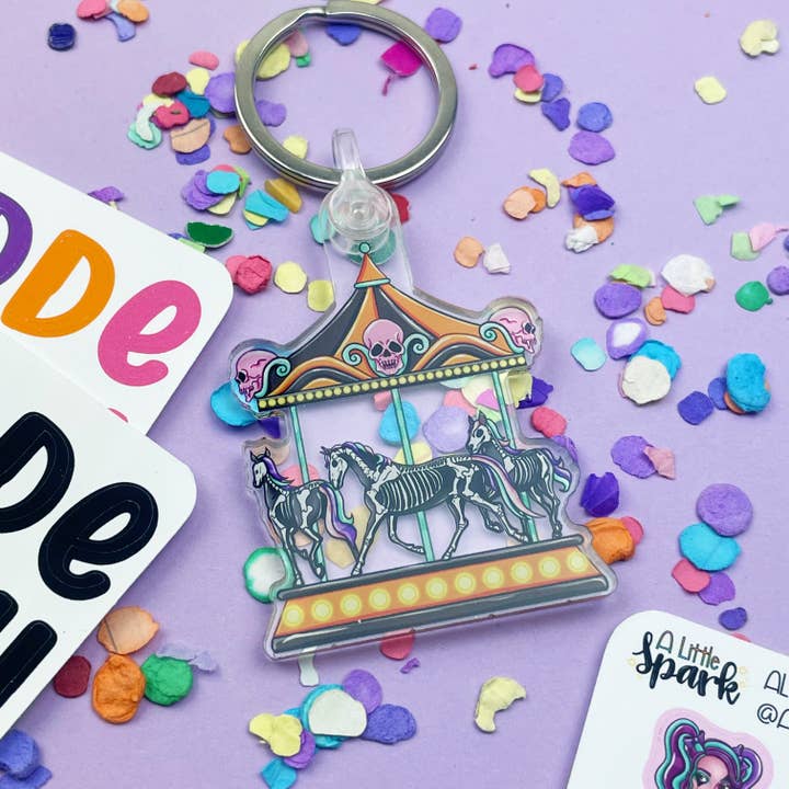 Horror Fest Carousel Keychain for wholesale by A Little Spark