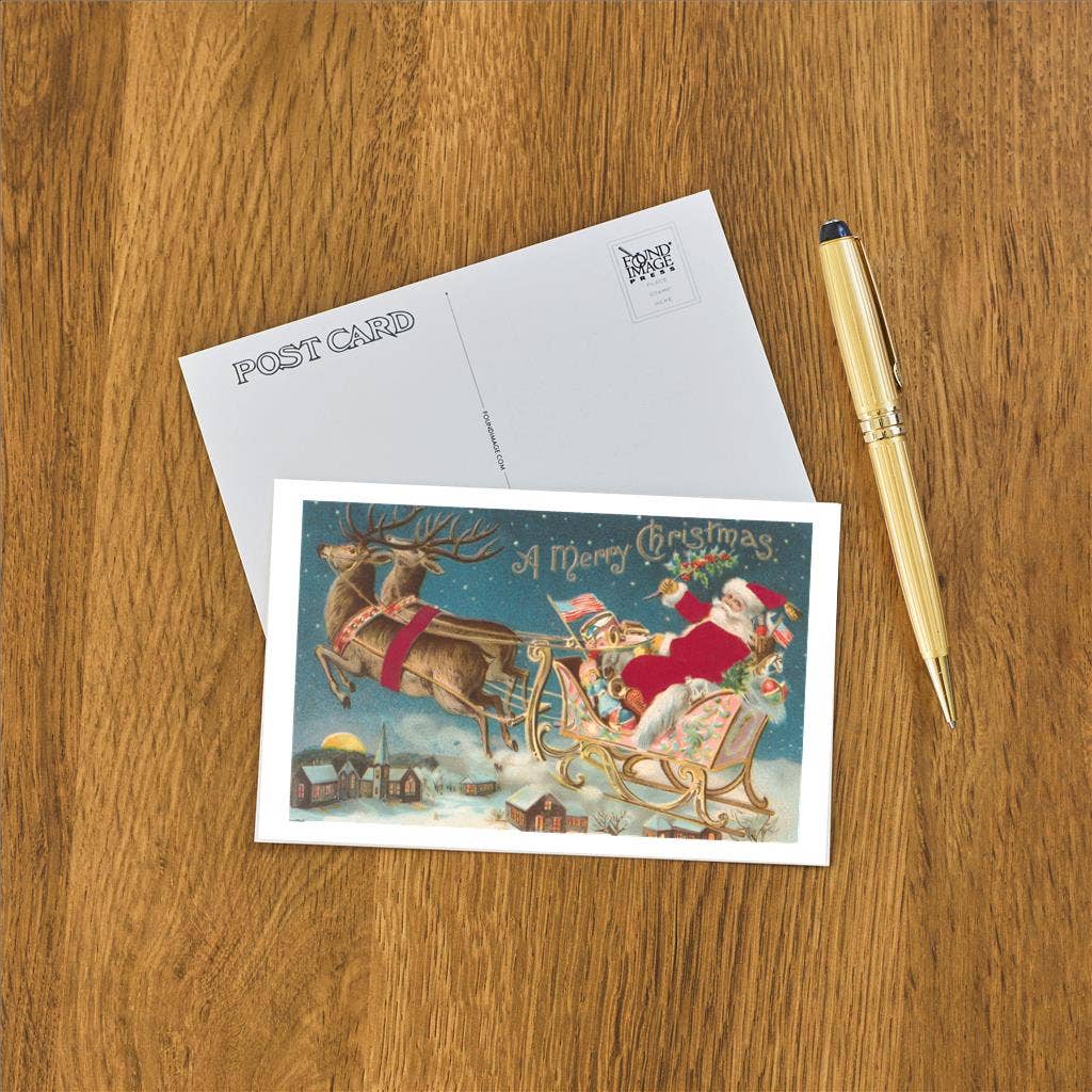 Found Image Press - Wholesale Postcard - Postcard MC-790 Santa Claus and Sleigh1