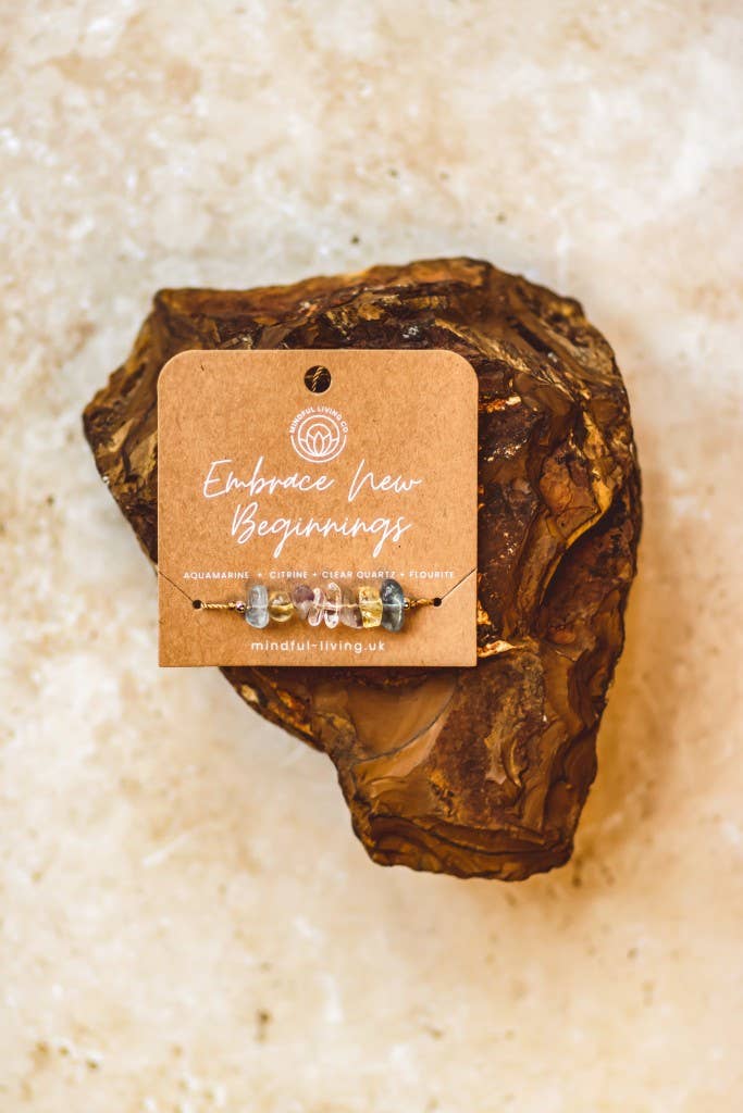 Mindful Living Co. – wholesale Beaded bracelet – Bohemian Intention Chip Bracelet – Crystal Collection5