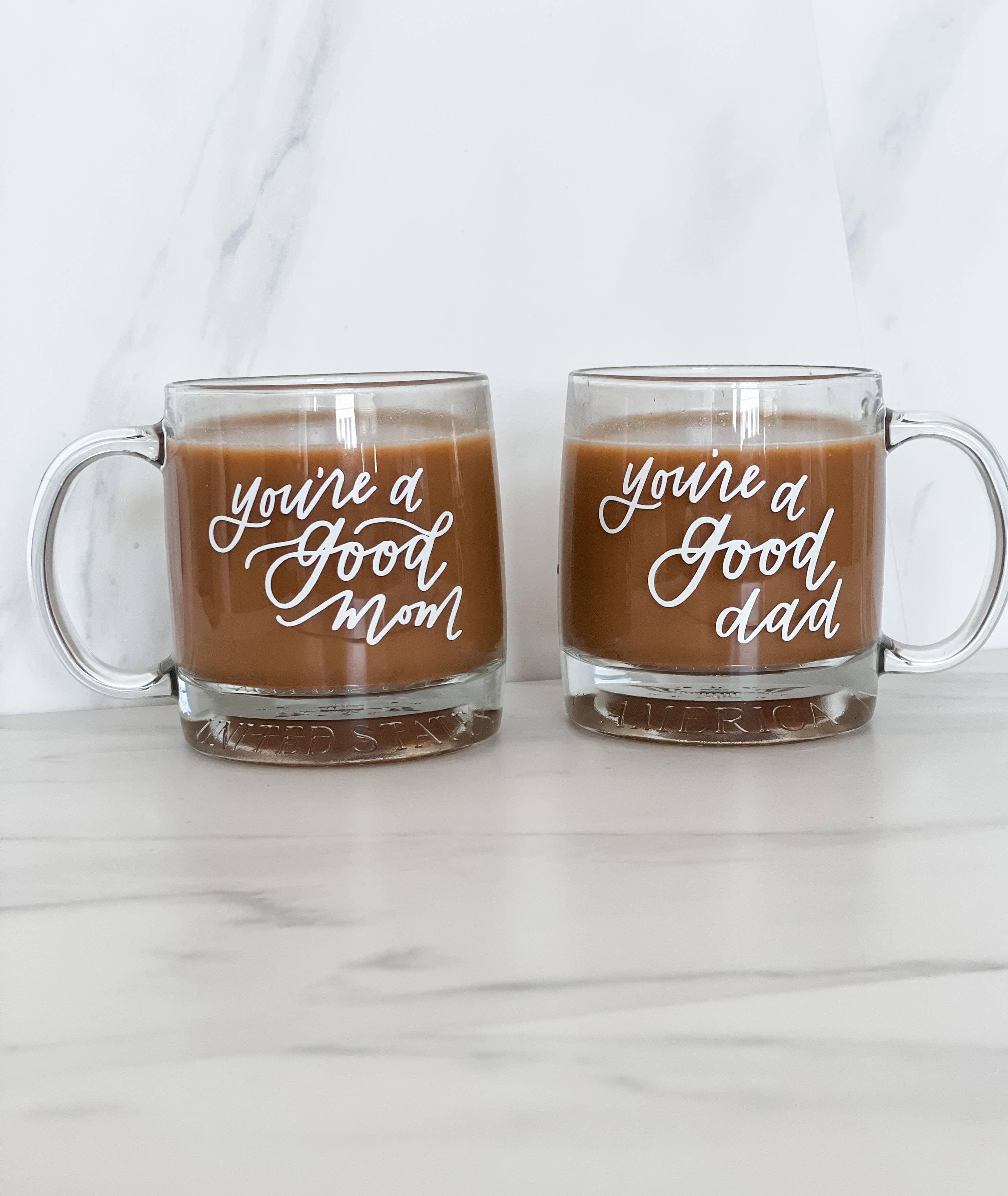 Waves of Grace Letter Co. - Wholesale Coffee Mug - You're a Good Mom Glass Coffee Mug | Mother's Day1