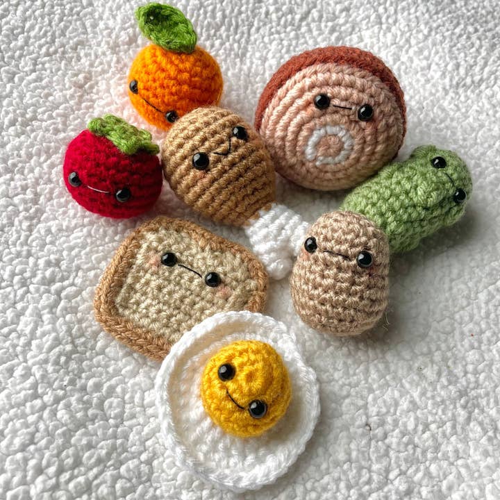 Anh2 LTD - Venta al por mayor Peluche - Niños y bebés - Alimentos mini de crochet, amigurumi comestibles, muñeco de peluche hecho a mano