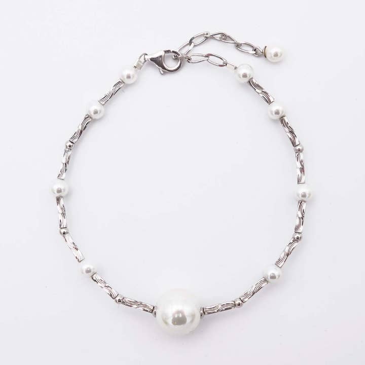 Mallorca Pearl Armband, 5 till 12 mm, Längd 19 till 23 för wholesale av France Perles