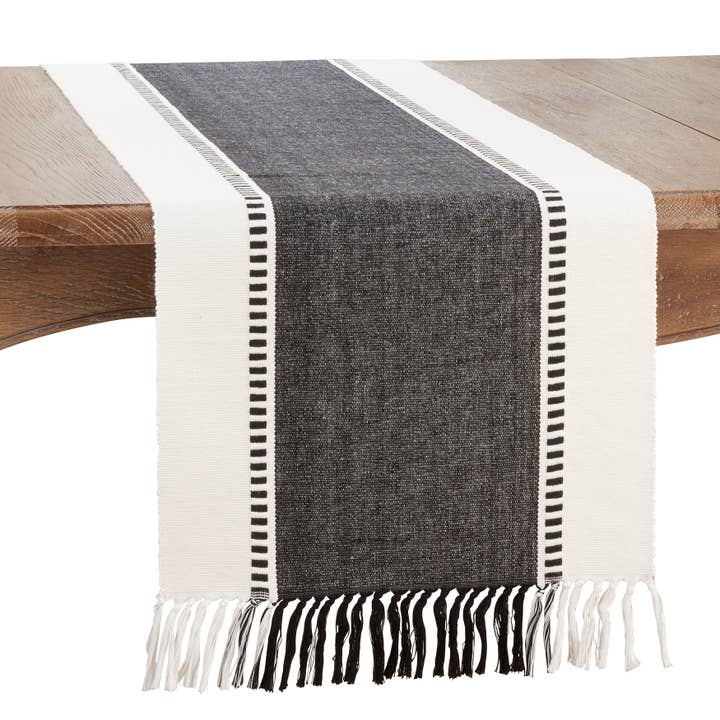 Saro Lifestyle - Wholesale Table Runner - Stripe Runner - Natural Look and Feel