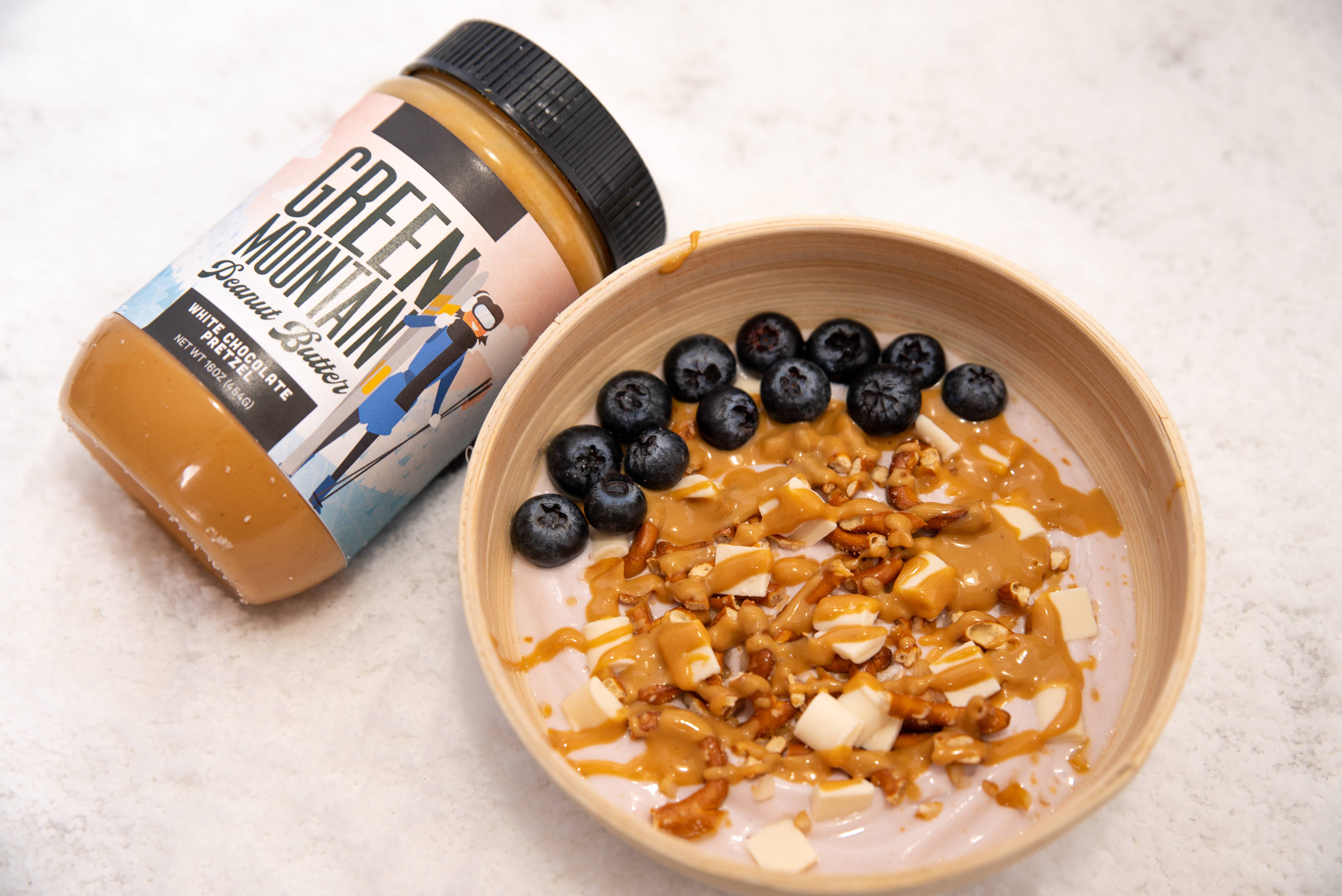 Green Mountain Peanut Butter - Wholesale Nut butter - White Chocolate Pretzel Peanut Butter (Seasonal)1