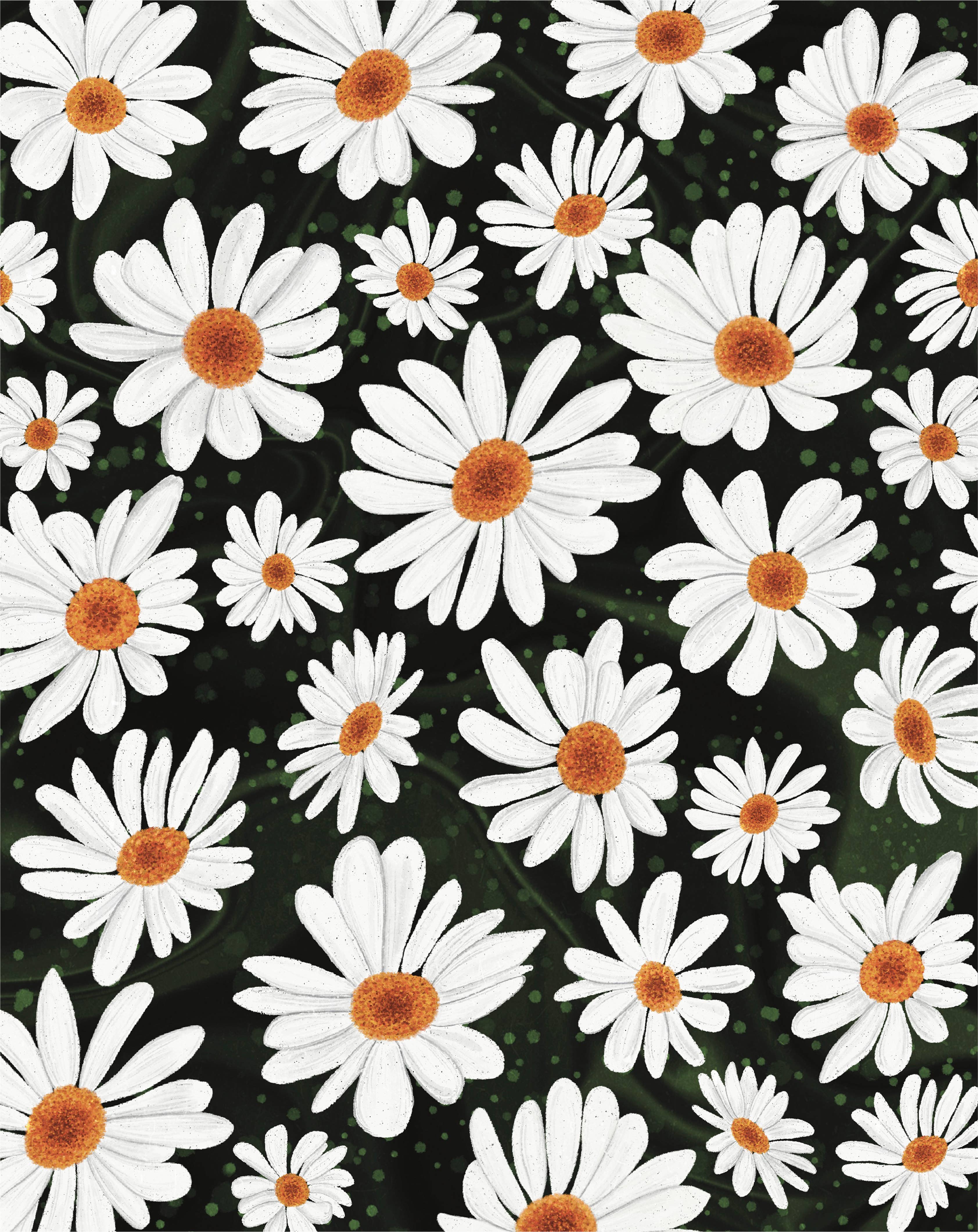 Green Artist Designs - Wholesale Art Print - Daisy Garden Art Print1