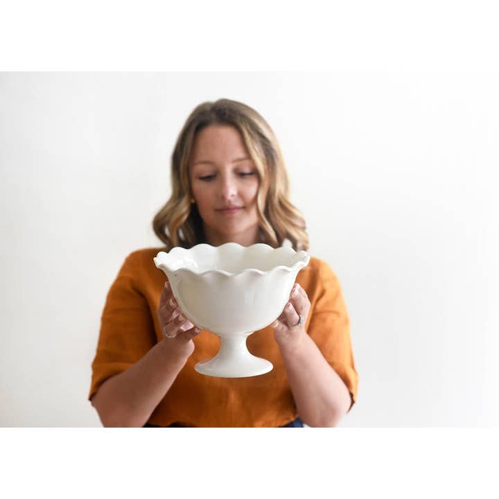 Coton Colors - Wholesale Bowl - Signature White Ruffle Trifle Bowl2