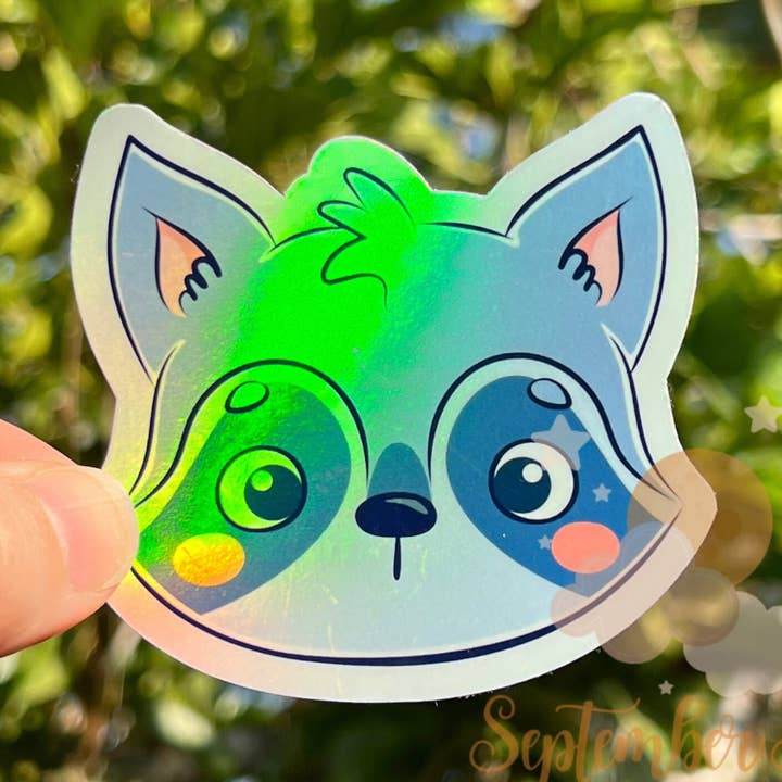 Autocollant Racoon | Autocollant imperméable | Autocollant Hydro | Eau pour la vente par September Sky Stickers