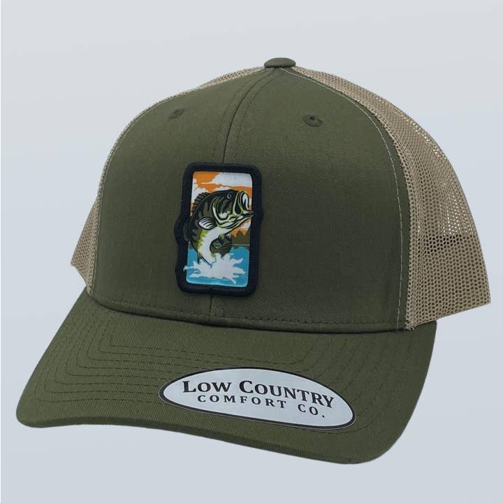 Breaching Bass Patch Moss/Khaki hoed voor wholesale door Riverbed Threads