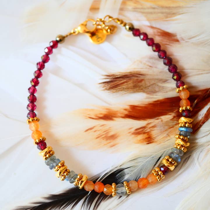 GINANDGER - Wholesale Beaded bracelet - BRACELET NIRNAAN GARNET1