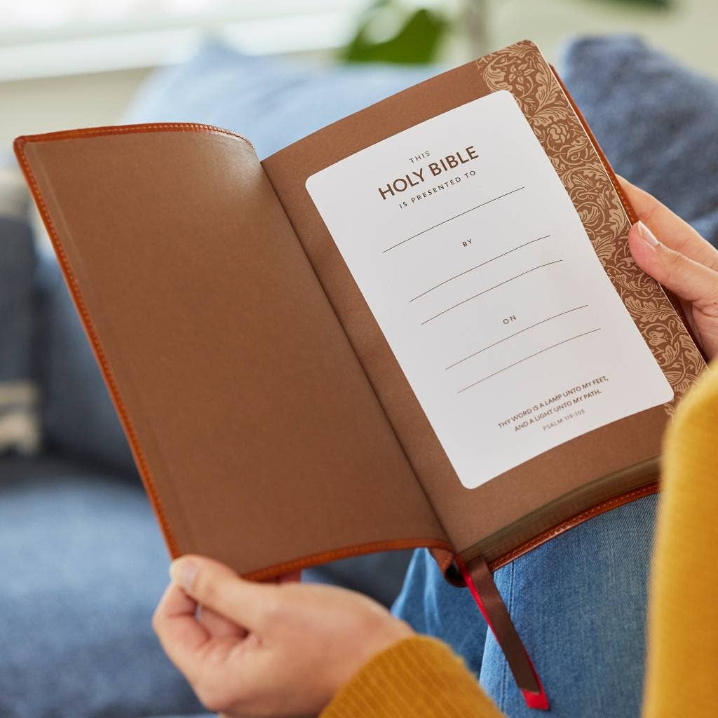 HarperCollins Christian Publishing - Wholesale Reference Book - KJV Large Print Reference Bible Brown Leathersoft2