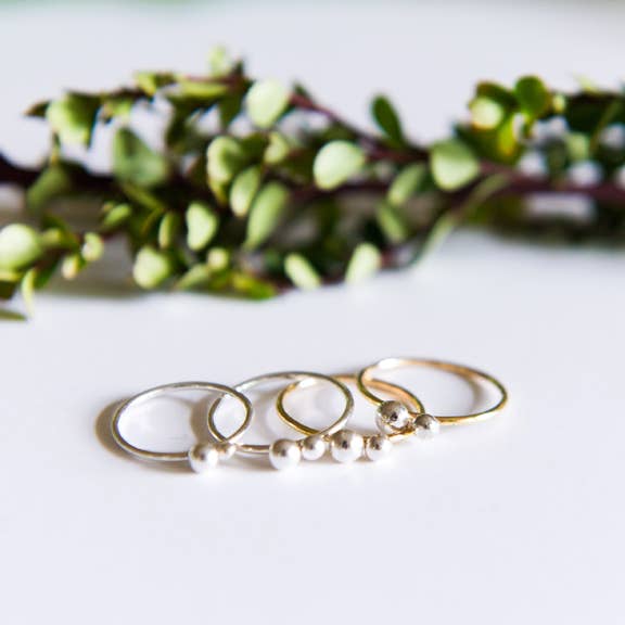 Dainty Dot Rings | Sterling Silver or 14k Gold Filled for wholesale by Blossom and Shine