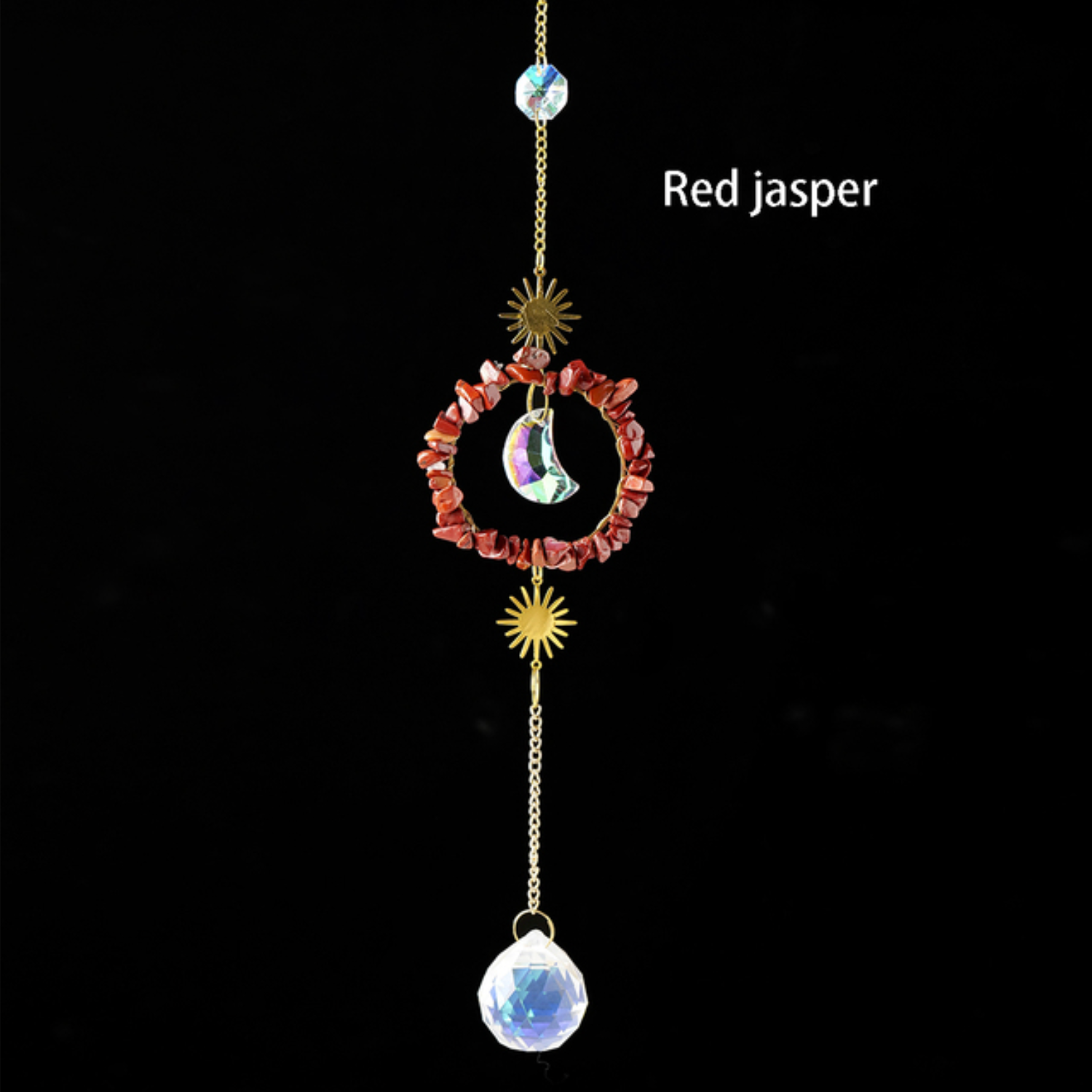 Crystolver (We Cover All Import Fees) - Wholesale Suncatcher - Round  Moon Pendant Crystal Sun Catcher Hanging5