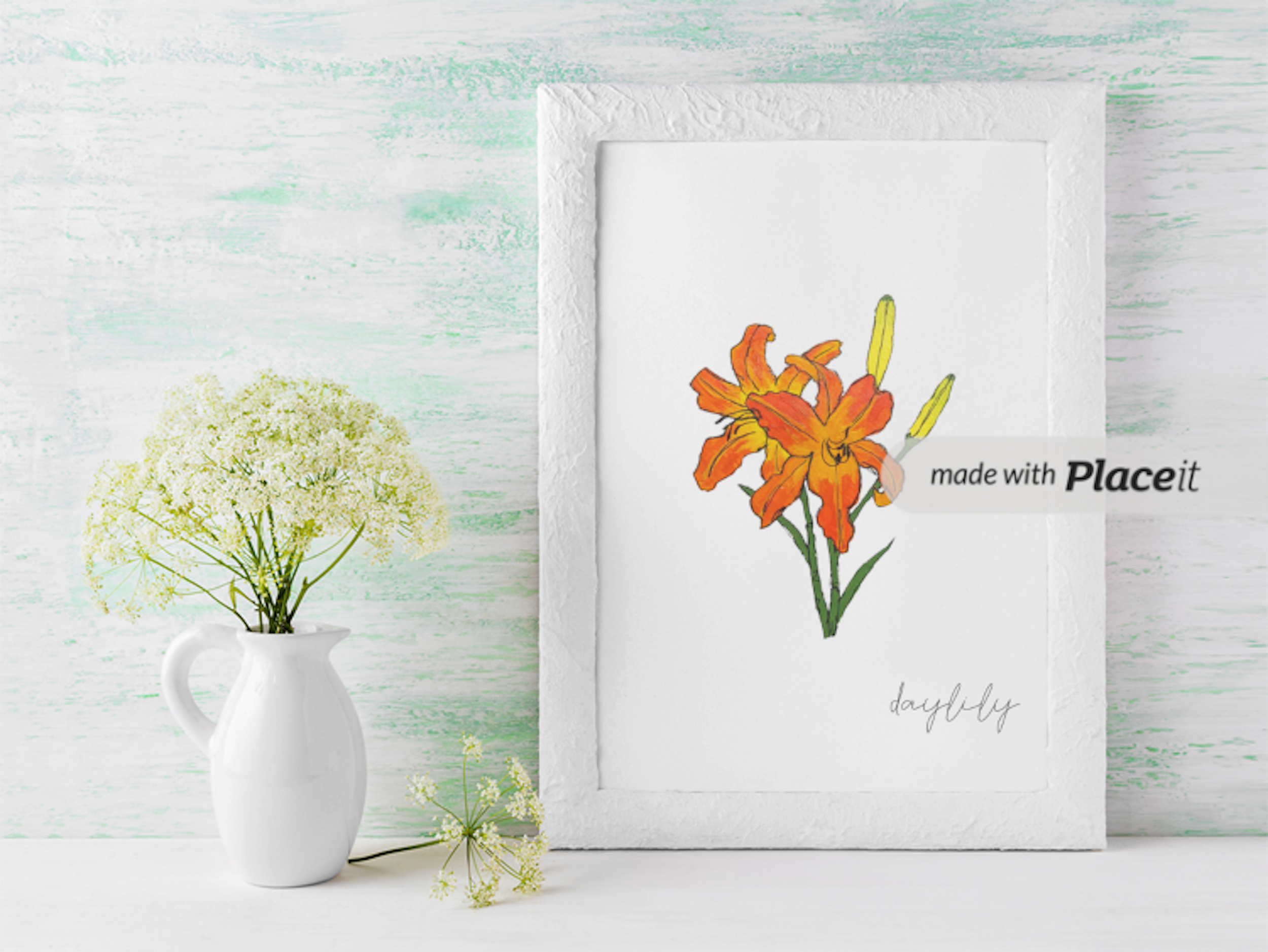 Ashley Laren Art - Wholesale Art Print - Daylily Flower Art Print4