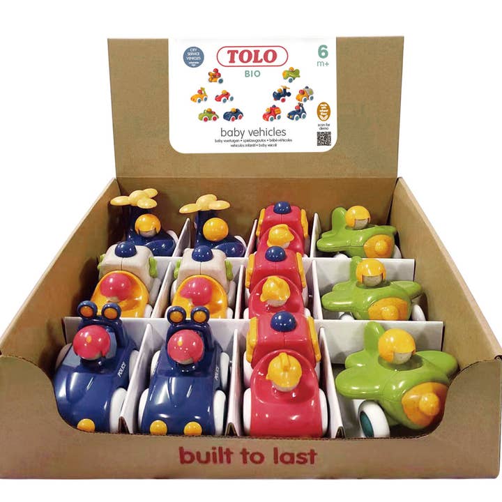 Speedy Monkey - Wholesale Toy Car/Truck - Kids - Display box w/ 12 City Service Vehicles - TOLO0