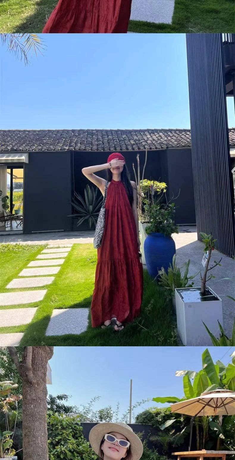 Rouge Robe rétro chinoise moderne printemps 25 chic en vente sur Faire4