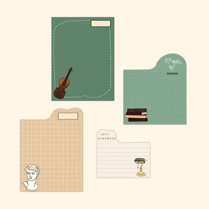 Memobladen uit de donkere academische wereld voor wholesale door Annie's paper studio