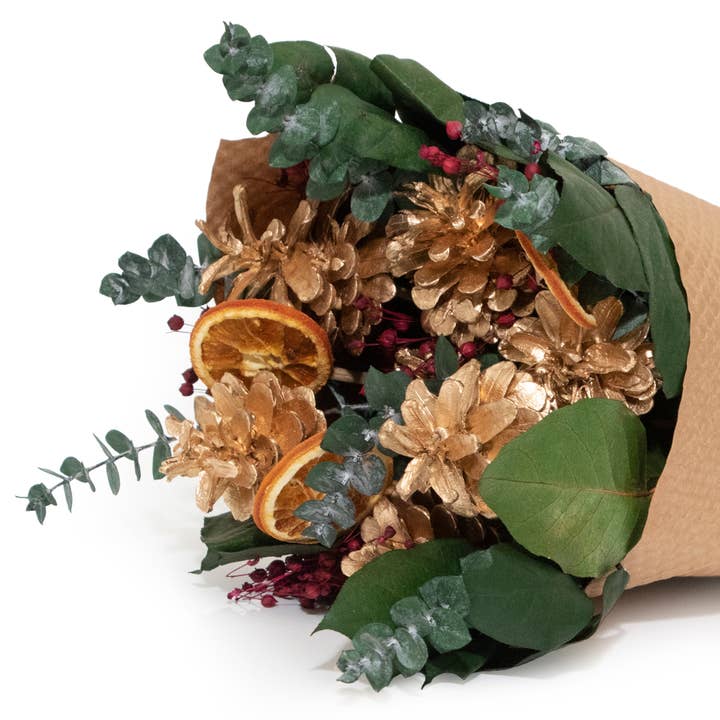Andaluca - Wholesale Dried/Pressed Flowers - Eucalyptus Holiday Bouquet #402