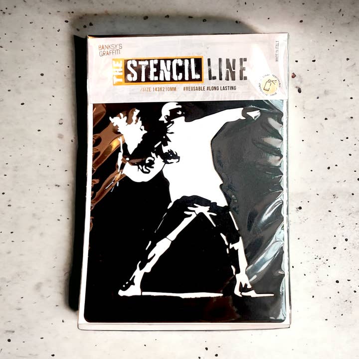 URBAN.ITY SRL - Wholesale Stencil/Craft Die - Banksy Stencil in PP - The Flower Thrower 1