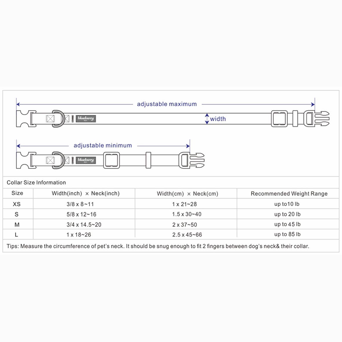 Blueberry Pet – wholesale Halsband - Hund – 3M Reflekterande Randig Hundhalsband – Hållbart & Stilfullt10