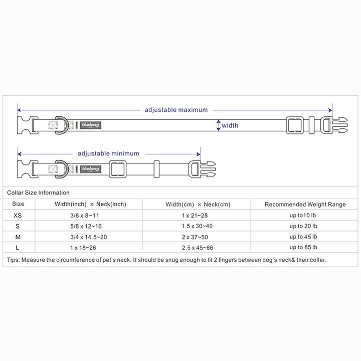 Blueberry Pet – wholesale Halsband - Hund – 3M Reflekterande Randig Hundhalsband – Hållbart & Stilfullt10
