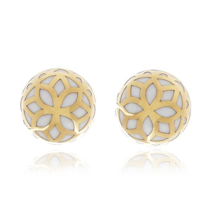 Signature Flower Sphere Kleine Ohrringe für den Großhandel von Georgina Jewelry