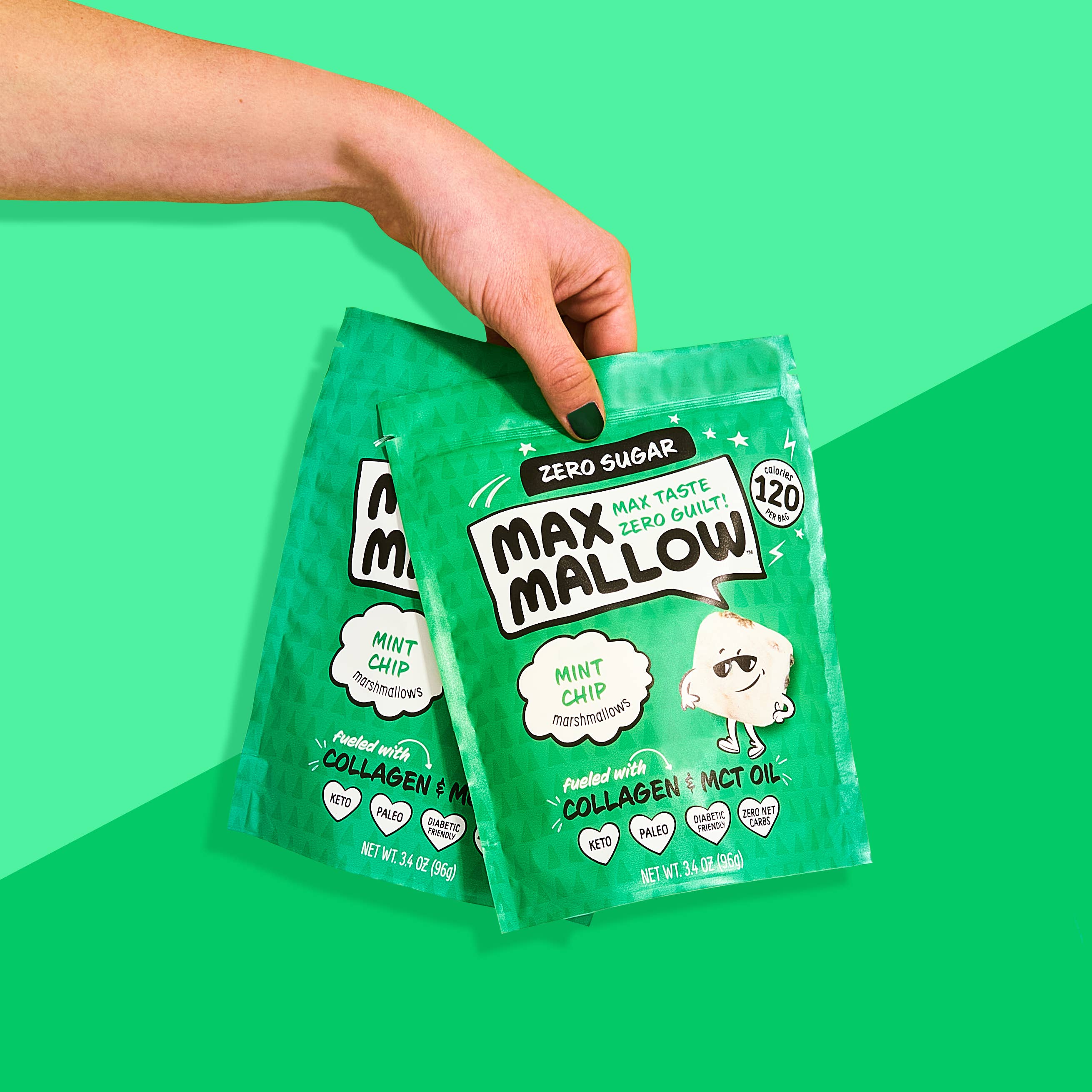 Max Sweets - Wholesale Marshmallow - Mint Chip Max Mallow - Sugar Free Marshmallow