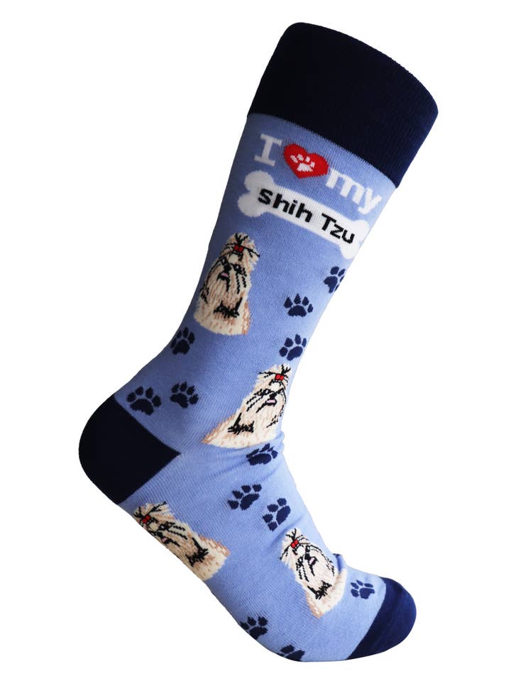 SoXcellent - Wholesale Socks - Unisex - I Love Dogs Shih Tzu Unisex Funny Socks10