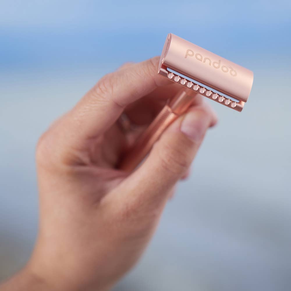 Pandoo – wholesale Razor – Metal safety razor | incl. 10 blades and holder4