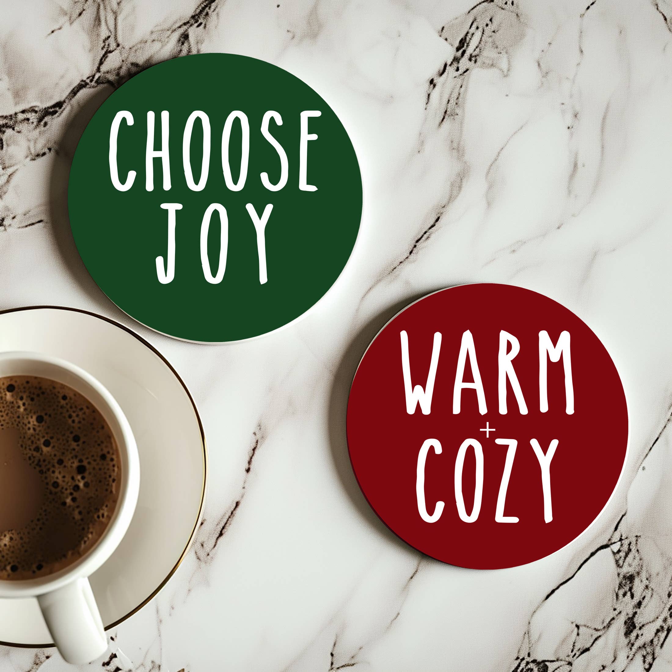 Gia Roma - Vente Sous-verre - Ensemble de dessous de verre Holiday Coasters, édition limitée21