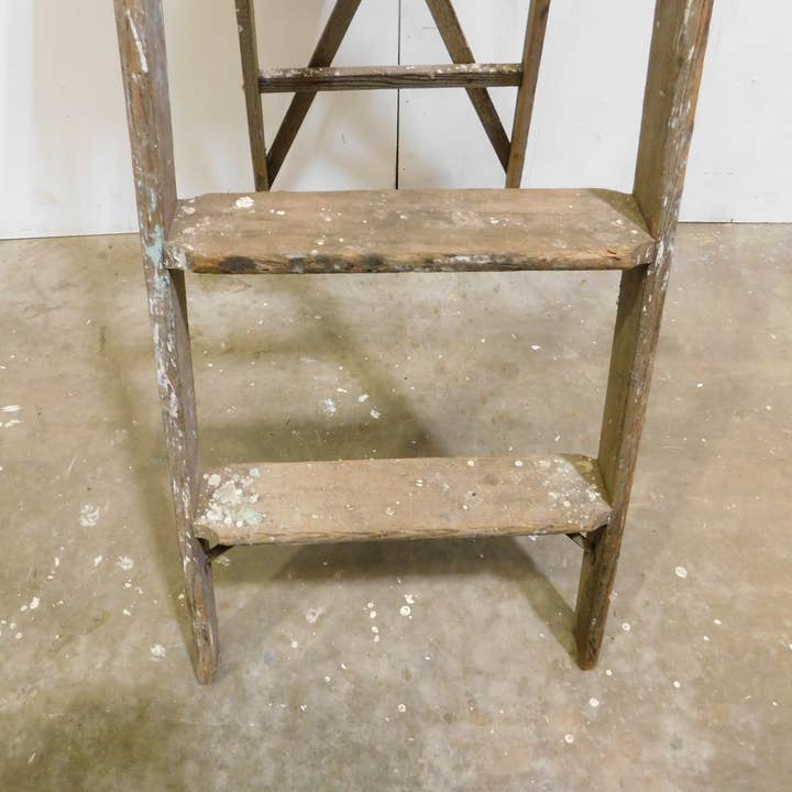 My Amigos Imports - Wholesale Free Standing Shelf - Vintage Wooden Ladder-#13-Great Display-19x36Dx57H inches7
