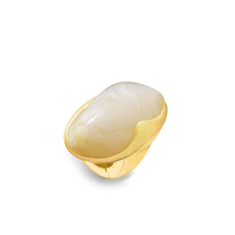 AMORINO SRL - Wholesale Single Stone/Solitaire Ring - LARGE OVAL ELASTIC RING WITH RESIN STONE3