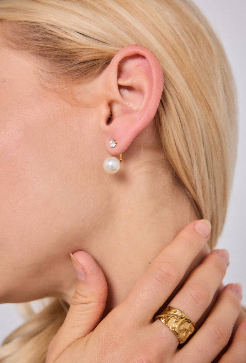 Gold Edelstahl-Ohrringe 124RX212 für den Großhandel auf Faire2