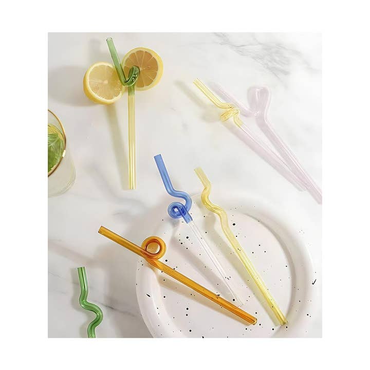 TUTU Home - Wholesale Drinking straw - "Knot" A Pack of 4 Single Color Straws4